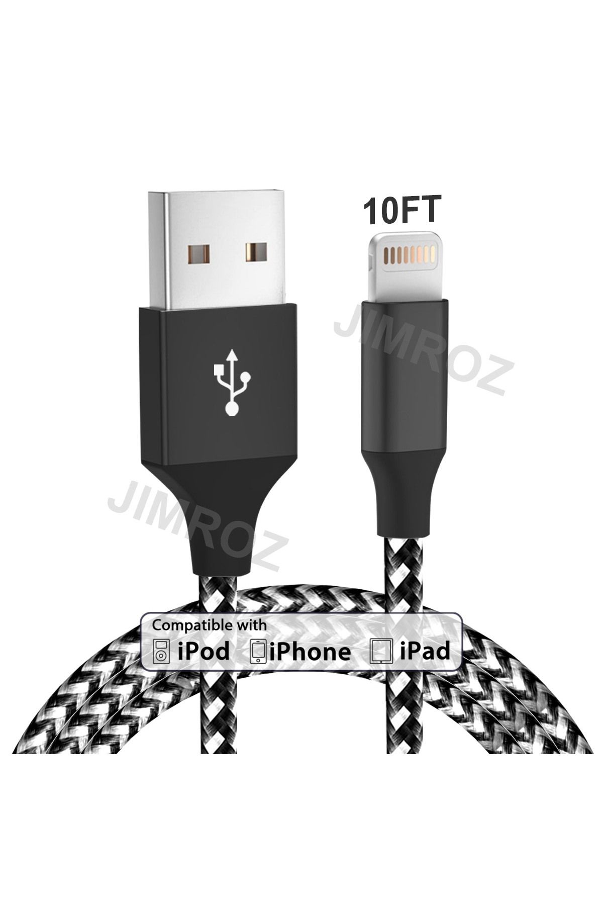 Choice-5pcs 10FT[MFi Certified]Nylon Braided USB-A to iphone Fast Charging Cable Compatible with IPhone ... 1