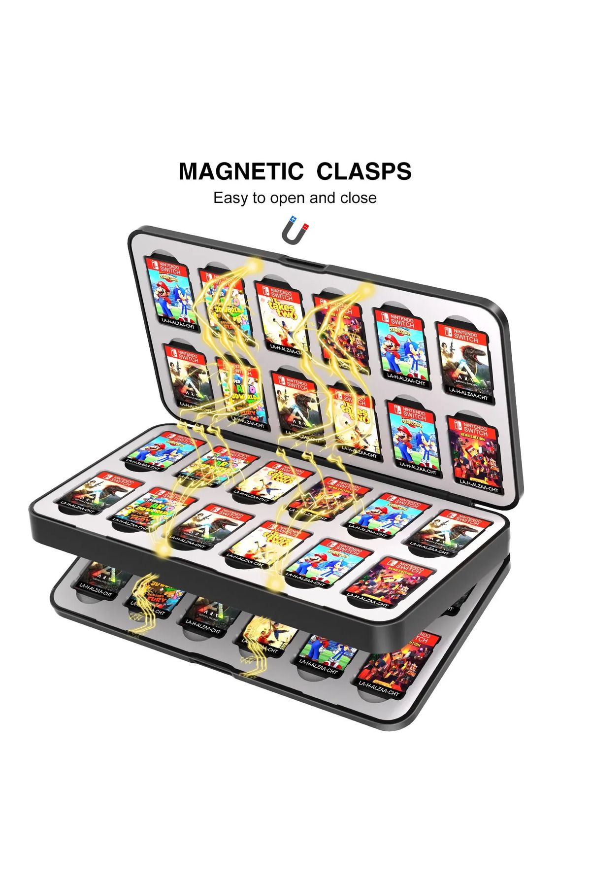 Choice-28-48 In 1 Switch Game Card Storage Case Magnetic Switch Game Card Box Game Accessories with Soft... 4