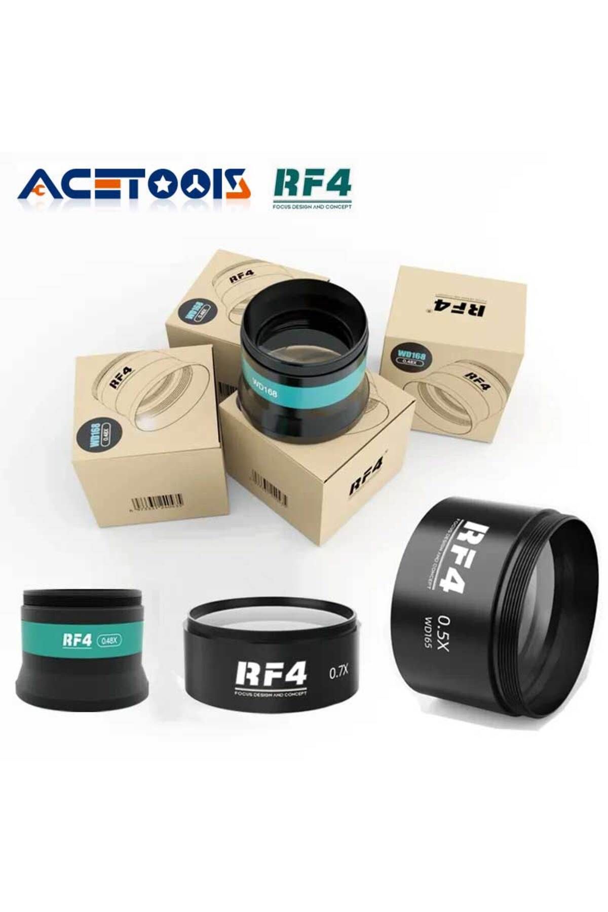 Choice-RF4 WD165 0.5X 0.7X 0.48X Microscope Glass Lens Trinocular Microscope Auxiliary Objects Len For S... 2