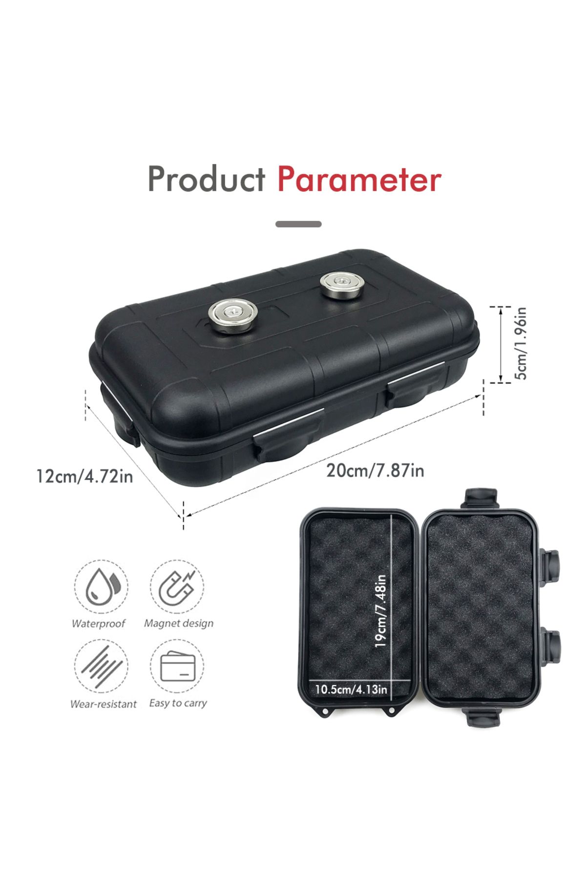 Choice-Auto Magnetic Key Holder Under Car Hide Key Box Waterproof Key Hider Rustproof Multifunctional Bo... 7