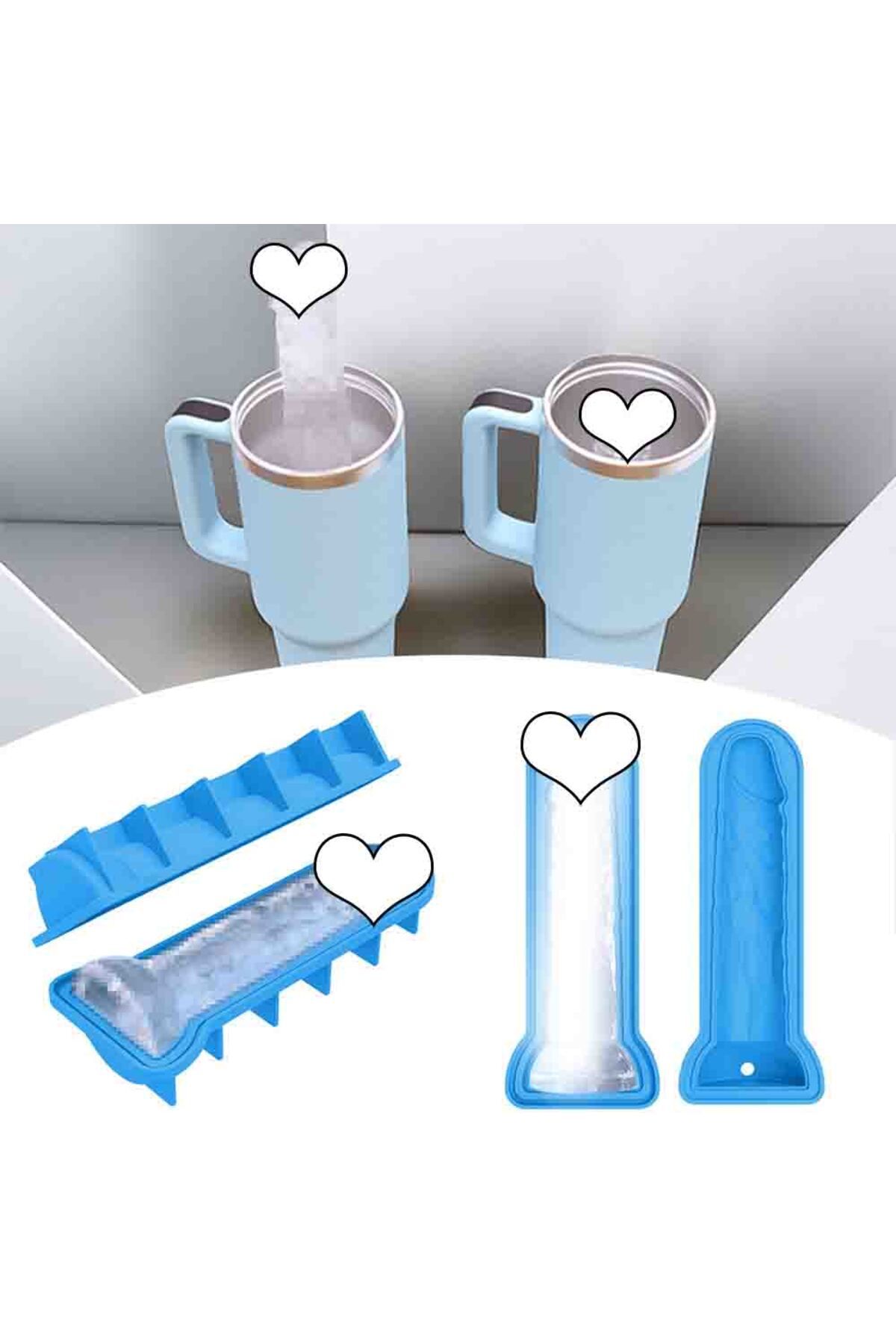 Shunmaii-3/1Pcs Novelty Adult Prank Ice Cube Mold Tray Fun Shapes Silicone Ice Maker Creative Ice Mold for... 3