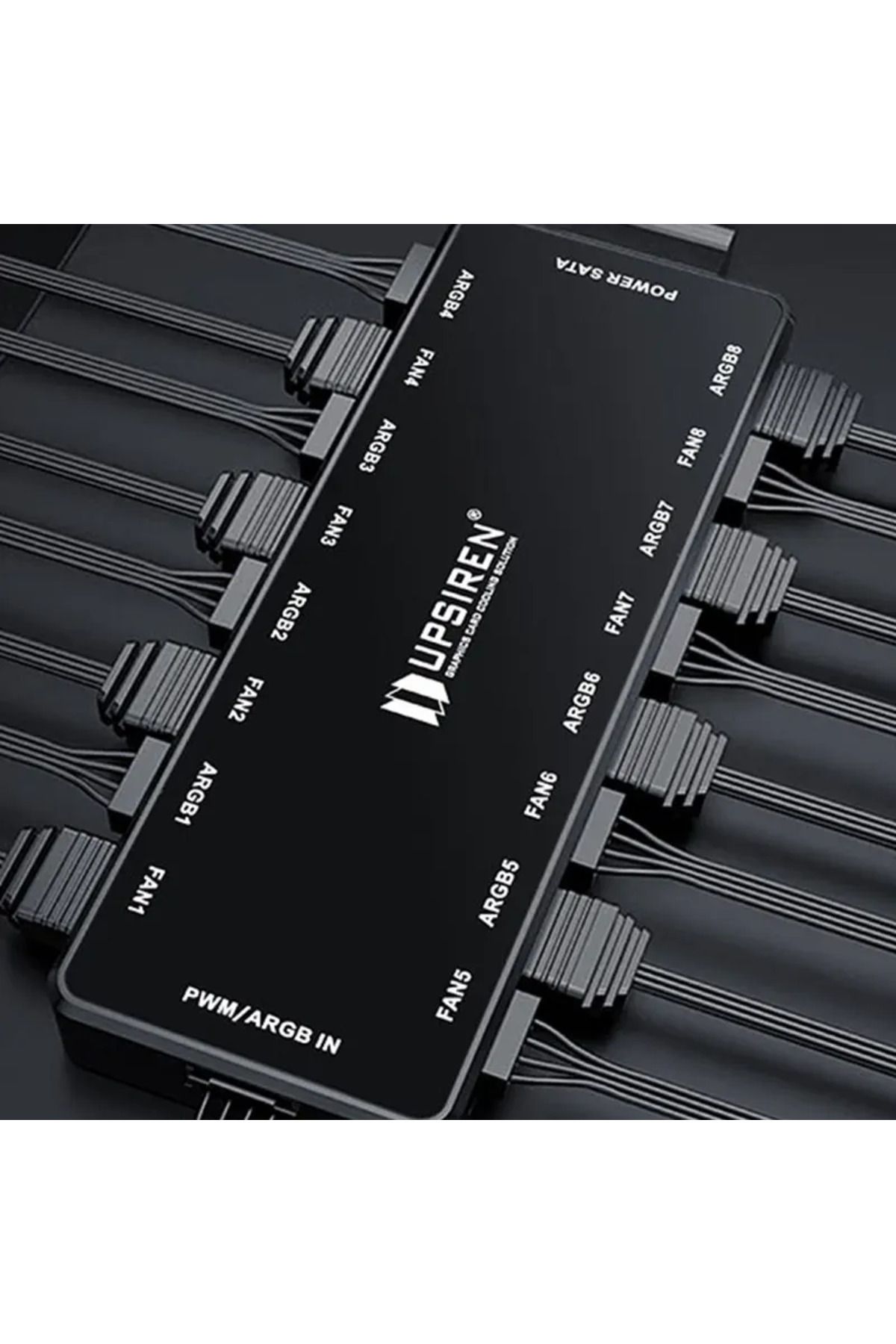 UPSIREN-HU-8 Chassis Fan Hub?8 Sets of ARGB and PWM Interfaces,Bottom magnetic design?Support mot... 3