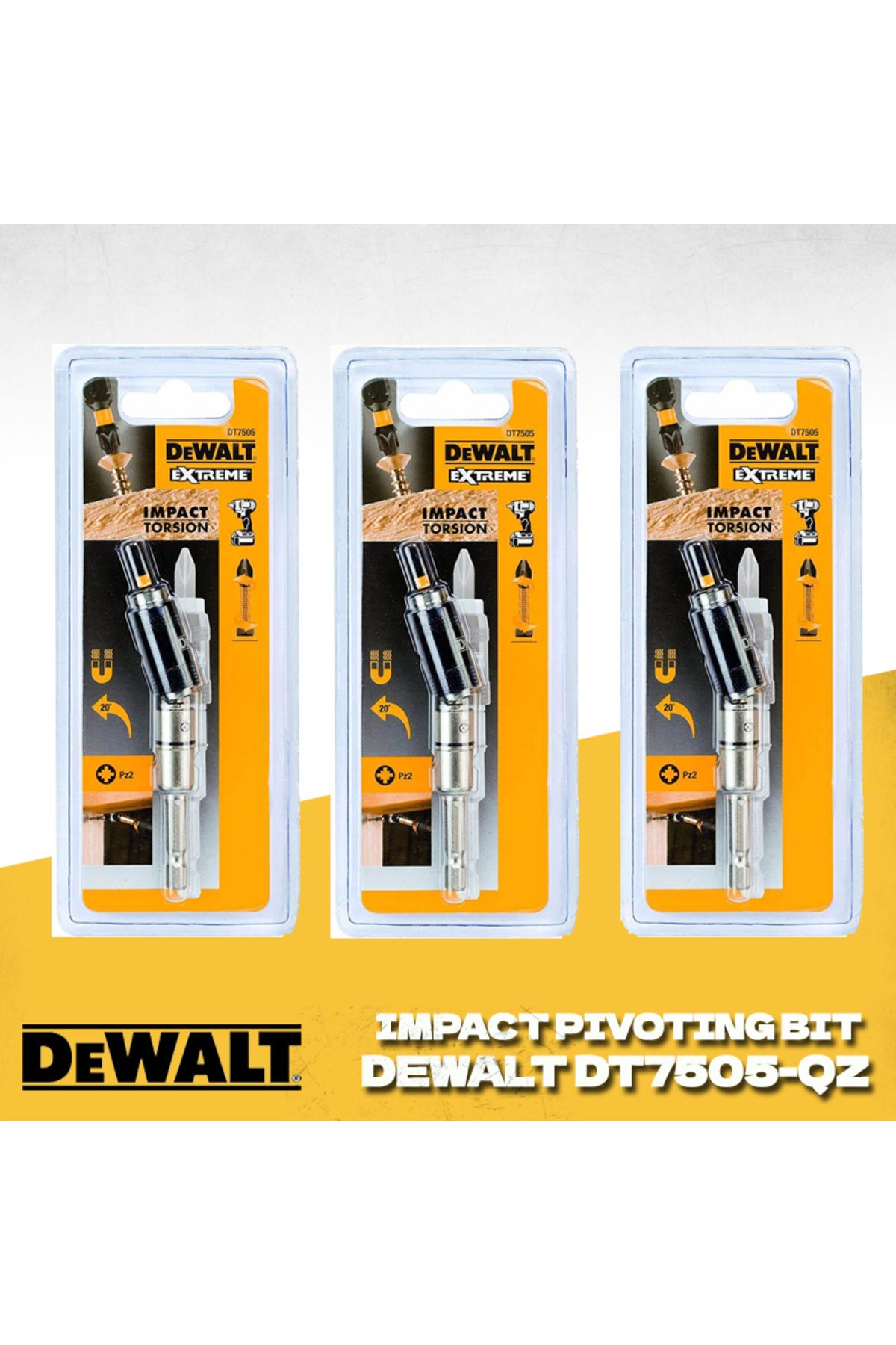 Choice-DEWALT DT7505-QZ Adjustable Pivoting Tip Magnetic Drill Bit Holder Tool Accessories Pivoting Bit ... 2