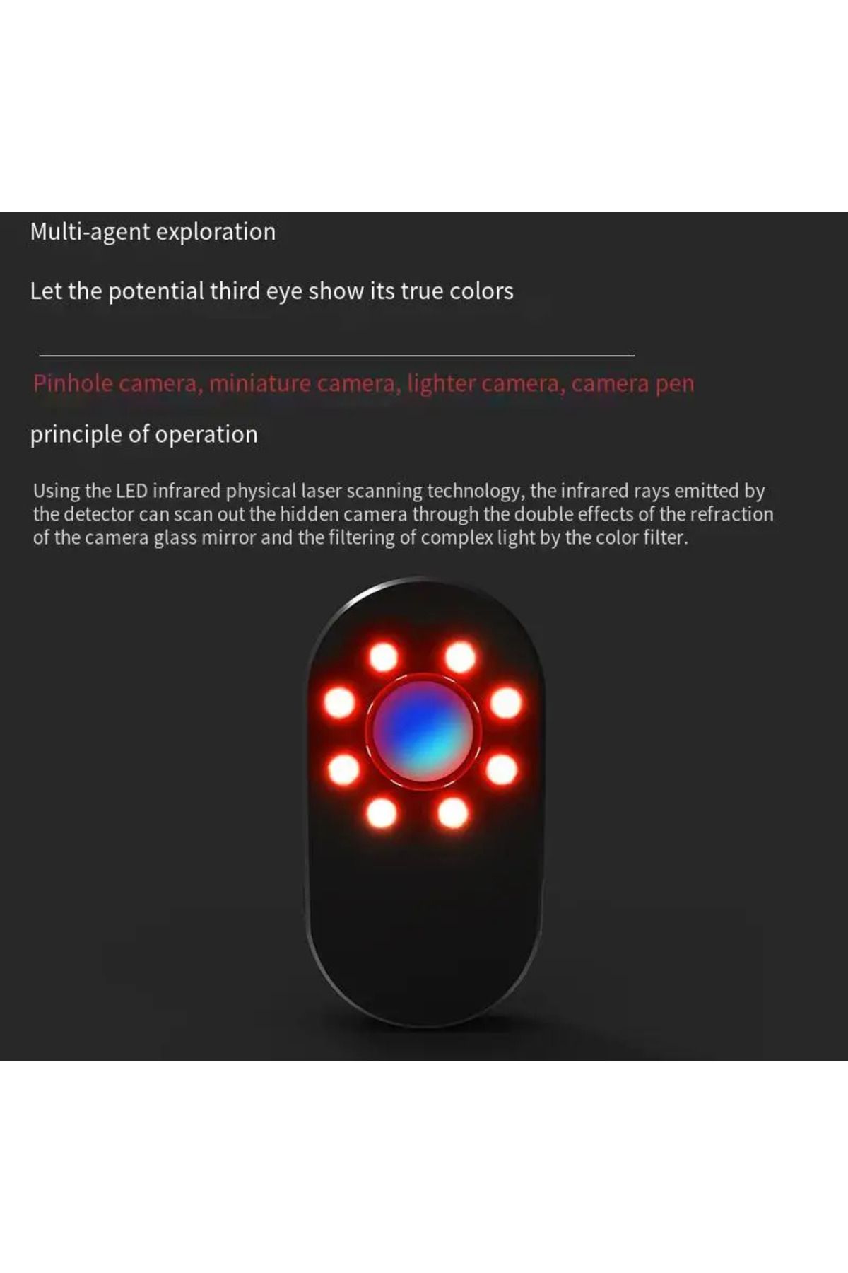 TAFN-Mini Camera Detector Device To Find Camera and Video Device LED Cam Hotel Anti-peeping Infrared F... 4