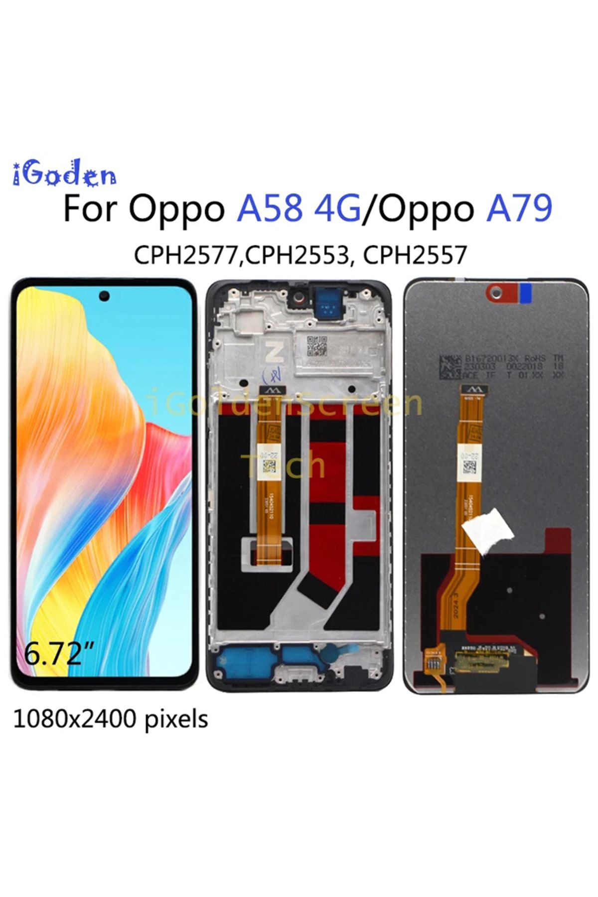 Choice-6.72" For Oppo A58 4G LCD Display CPH2577 Touch Panel Screen Digitizer Assembly For Oppo A79 LCD ... 8