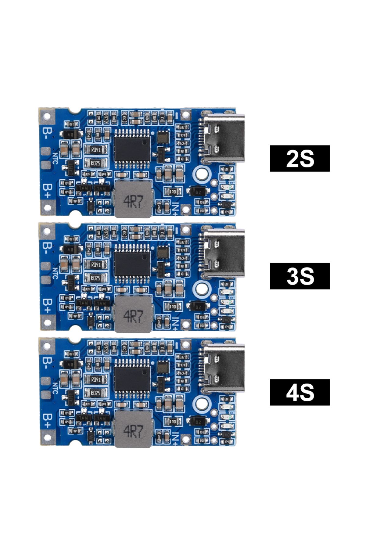 Choice-Type-C USB 2S 3S 4S BMS 4.5V-15V 18W 2A Lithium Battery Charging Module Support QC Fast Charge Wi... 8