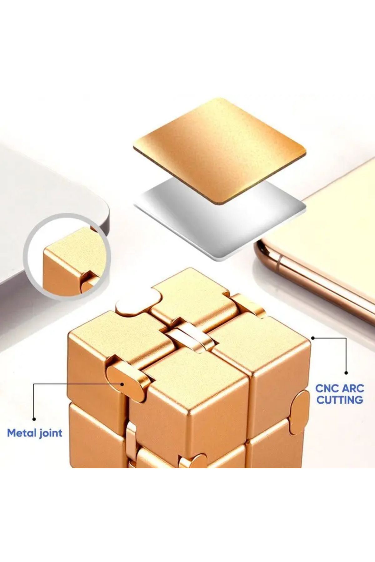 Choice-Unpack Puzzle Infinite Twist Square Slider Rotate The Metal Slider Children's Infinite Flip Alloy... 4
