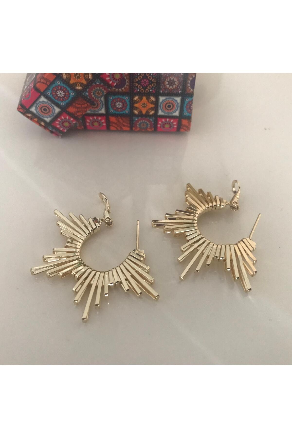 Huba-Non-Tarnish Steel Hoop Earrings 2