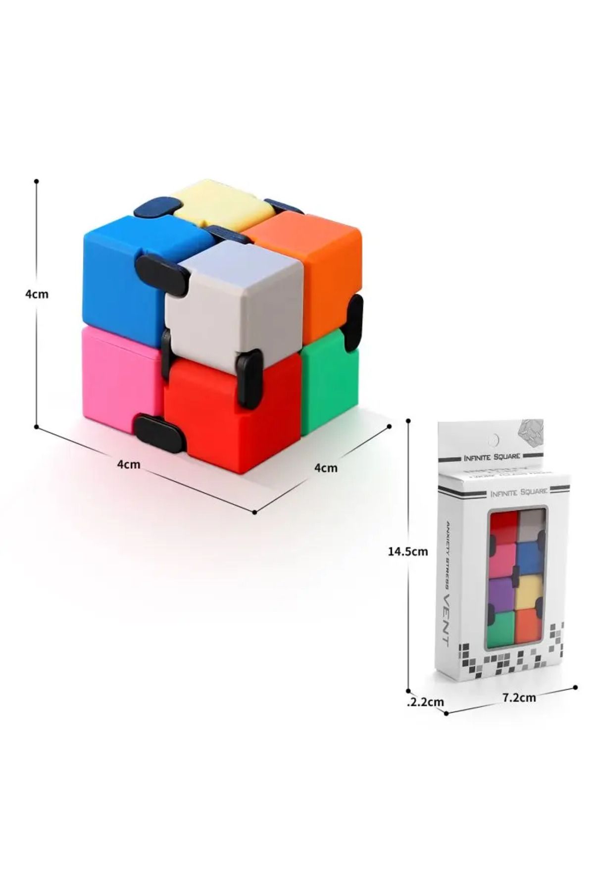 Choice-Unpack Puzzle Infinite Twist Square Slider Rotate The Metal Slider Children's Infinite Flip Alloy... 1