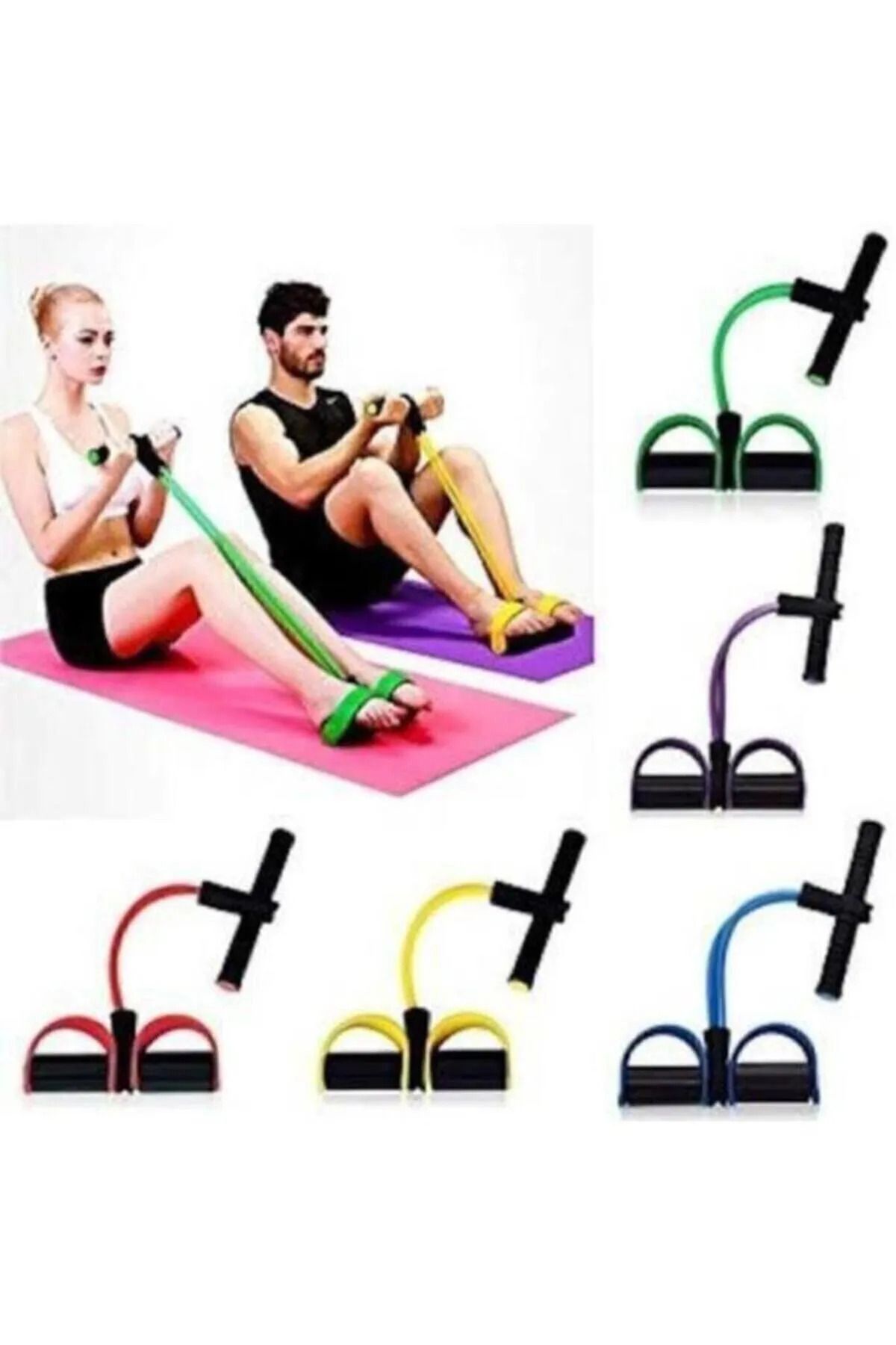 CMT-Body Trimmer Shuttle Pulling Tool Home Fitness Elastic Exercise Rubber 4