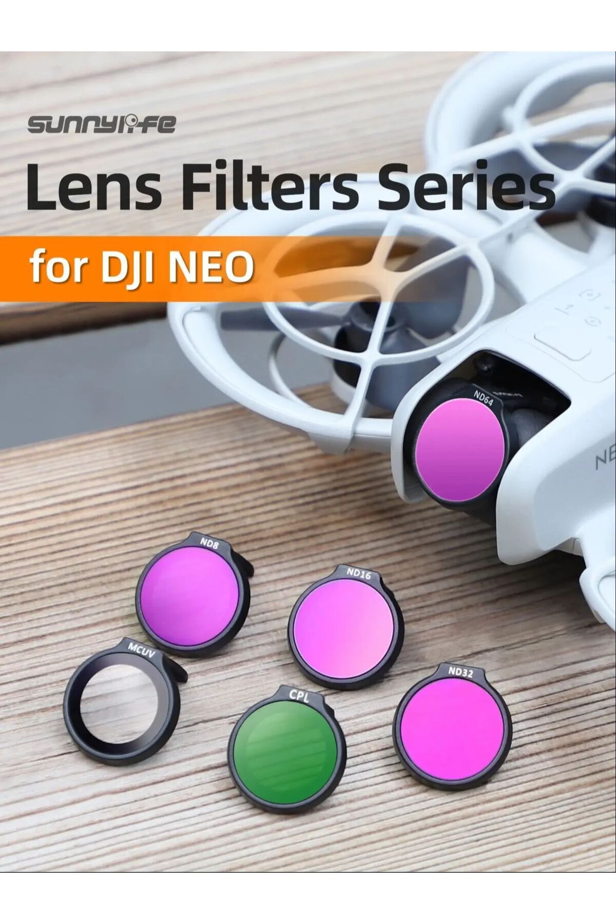 ERIKOLE-ND Filter Set for DJI NEO, Multi-Coated ND Filter Set for DJI NEO Drone Accessories - 4-Pack Filt... 8