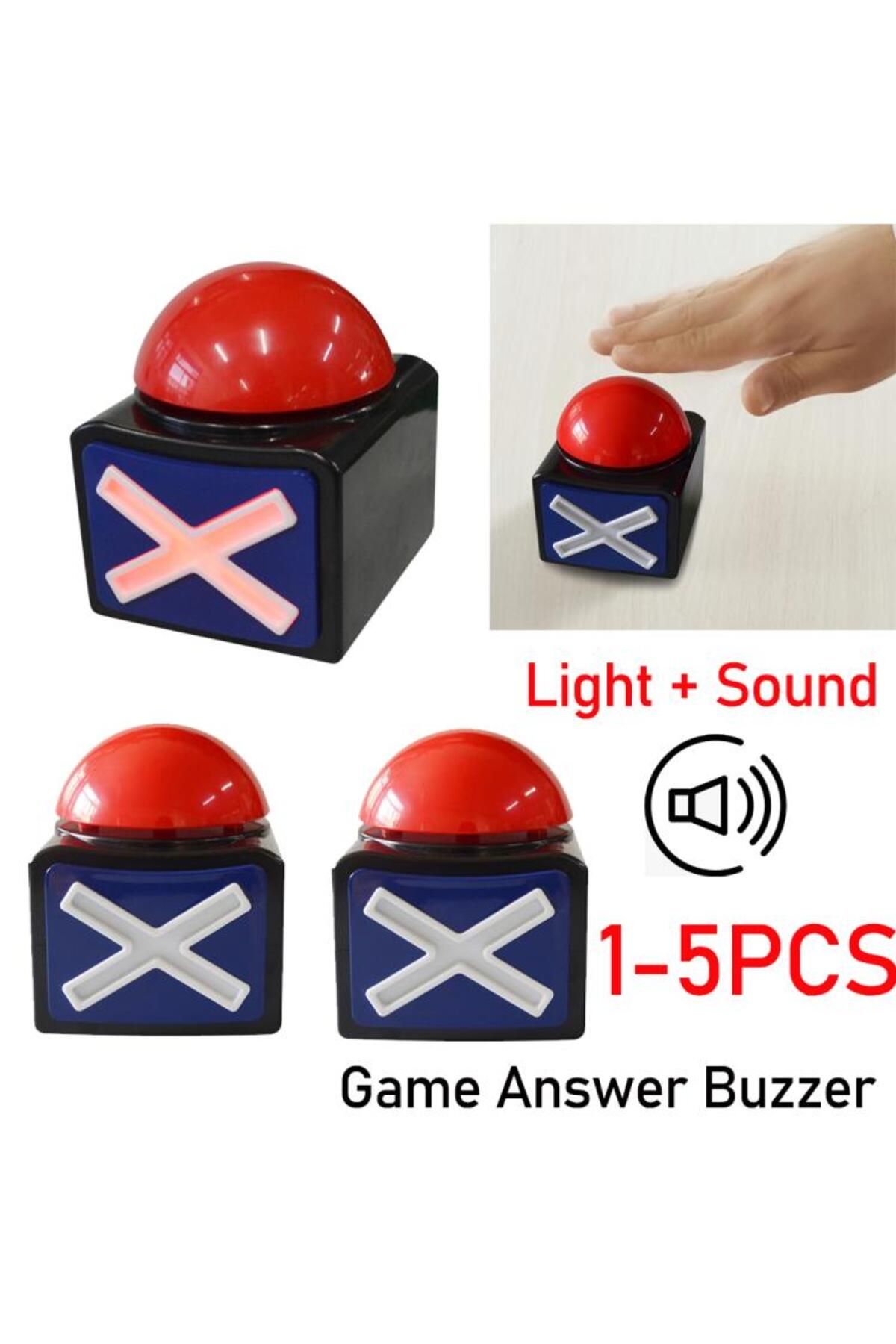 Choice-1-5pc Game Answer Buzzer Alarm Button with Sound Light Family Interactive Game Squeeze Box Knowle... 8