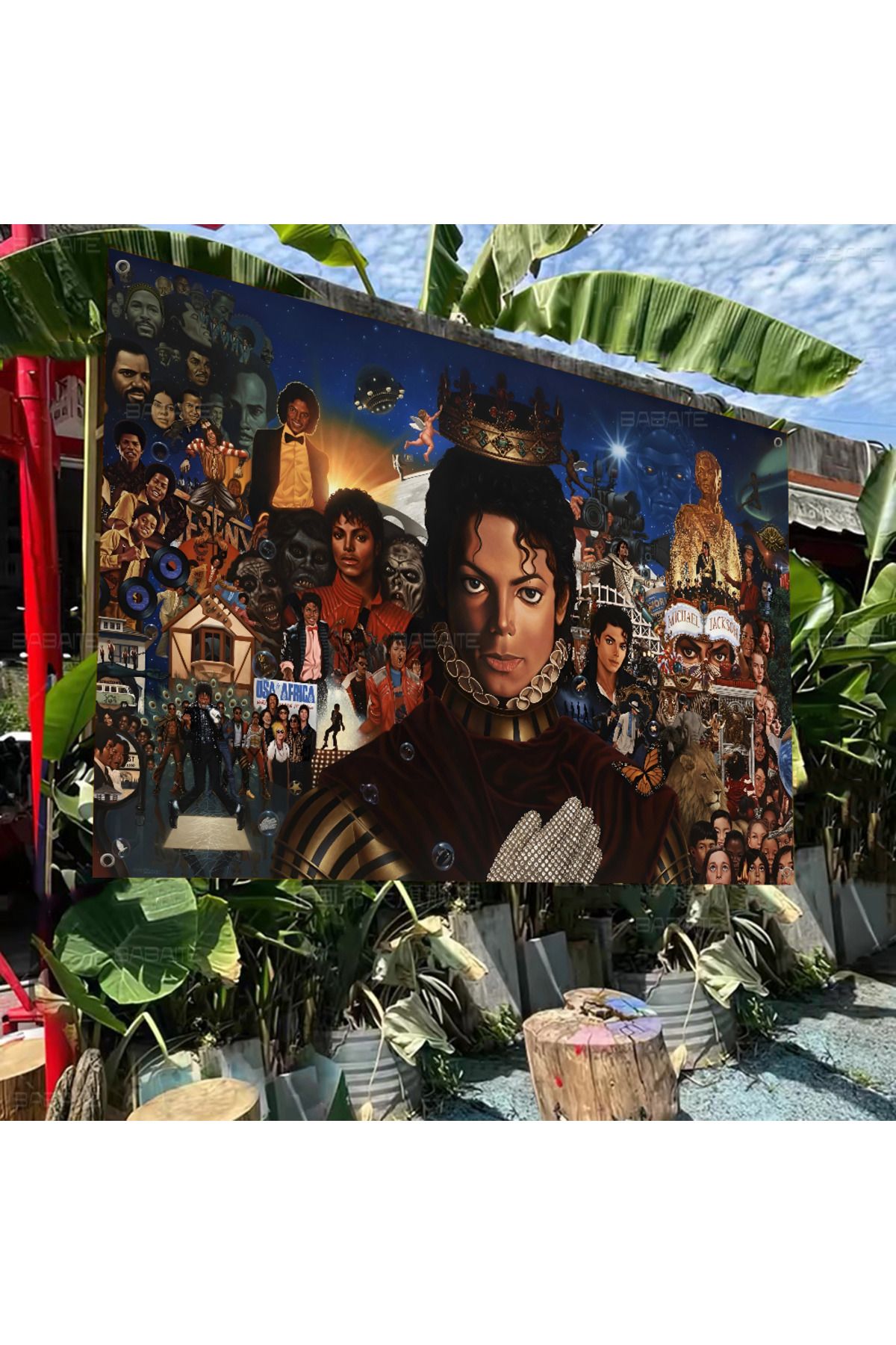 Choice-Michael Jackson Large Size Flags Printing Patterns Interesting Birthday Party Decorations Banner 2