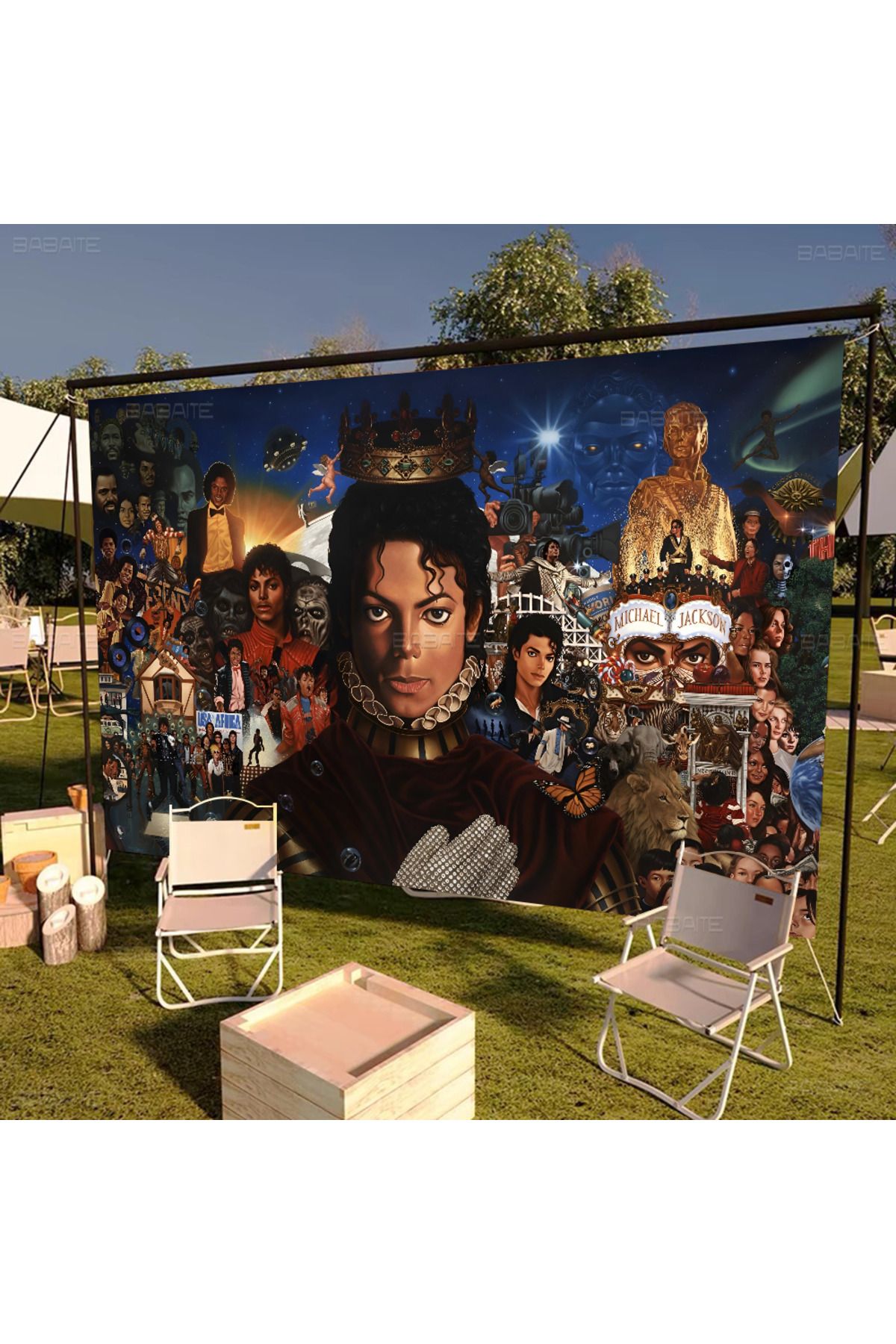 Choice-Michael Jackson Large Size Flags Printing Patterns Interesting Birthday Party Decorations Banner 3