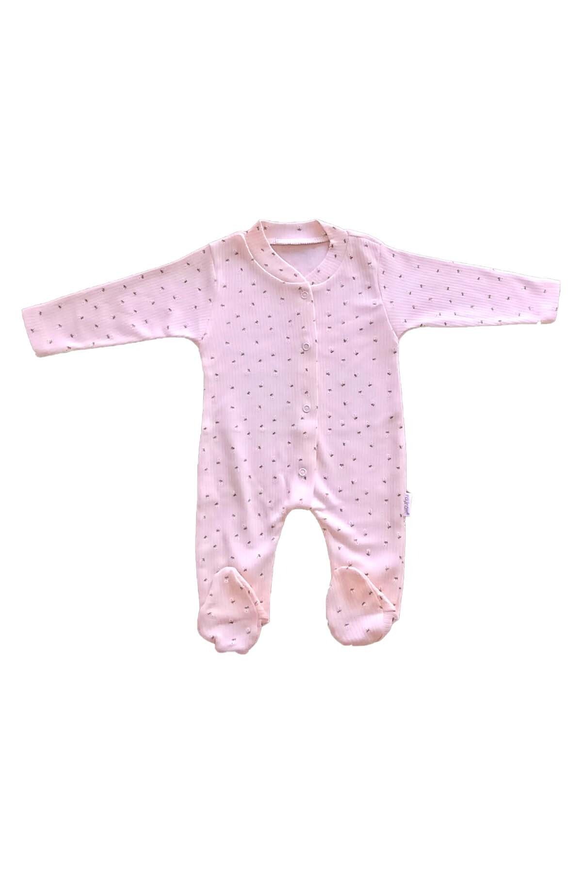 MYZİ STORE-Rose and Flower Patterned Baby Girl Jumpsuit Set - Set of 2, Organic Cotton, Newborn Outfit 2