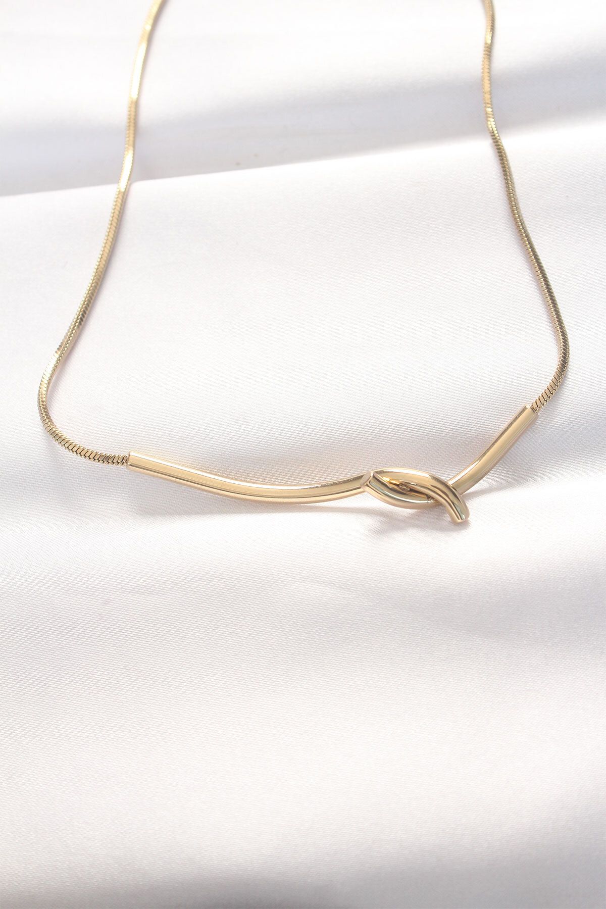 Tekno Yuva 316L Çelik Gold Renk Kolye
