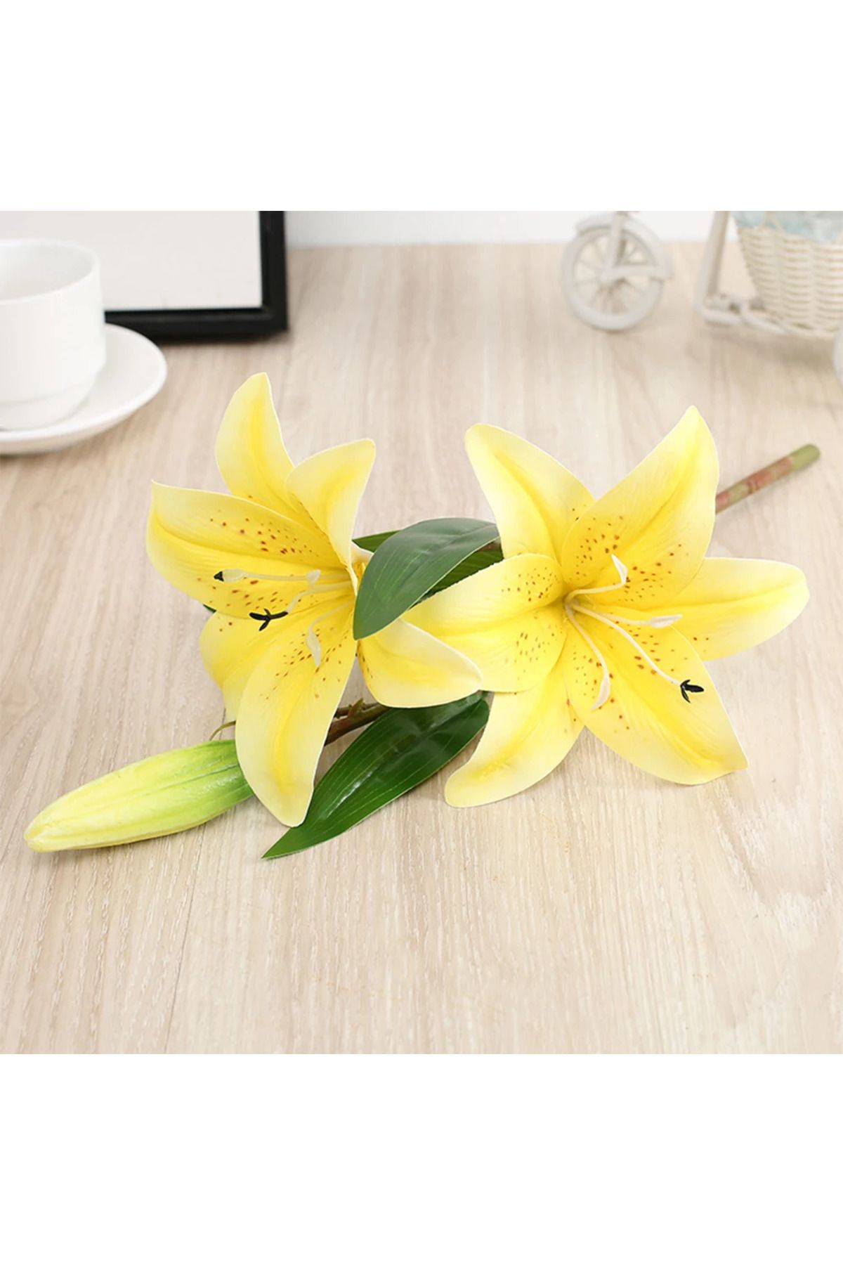Choice-Real Looking 3D Printing Lily Branch  Artificial Flowers White Fake Flowers Flores for Wedding Ho... 1
