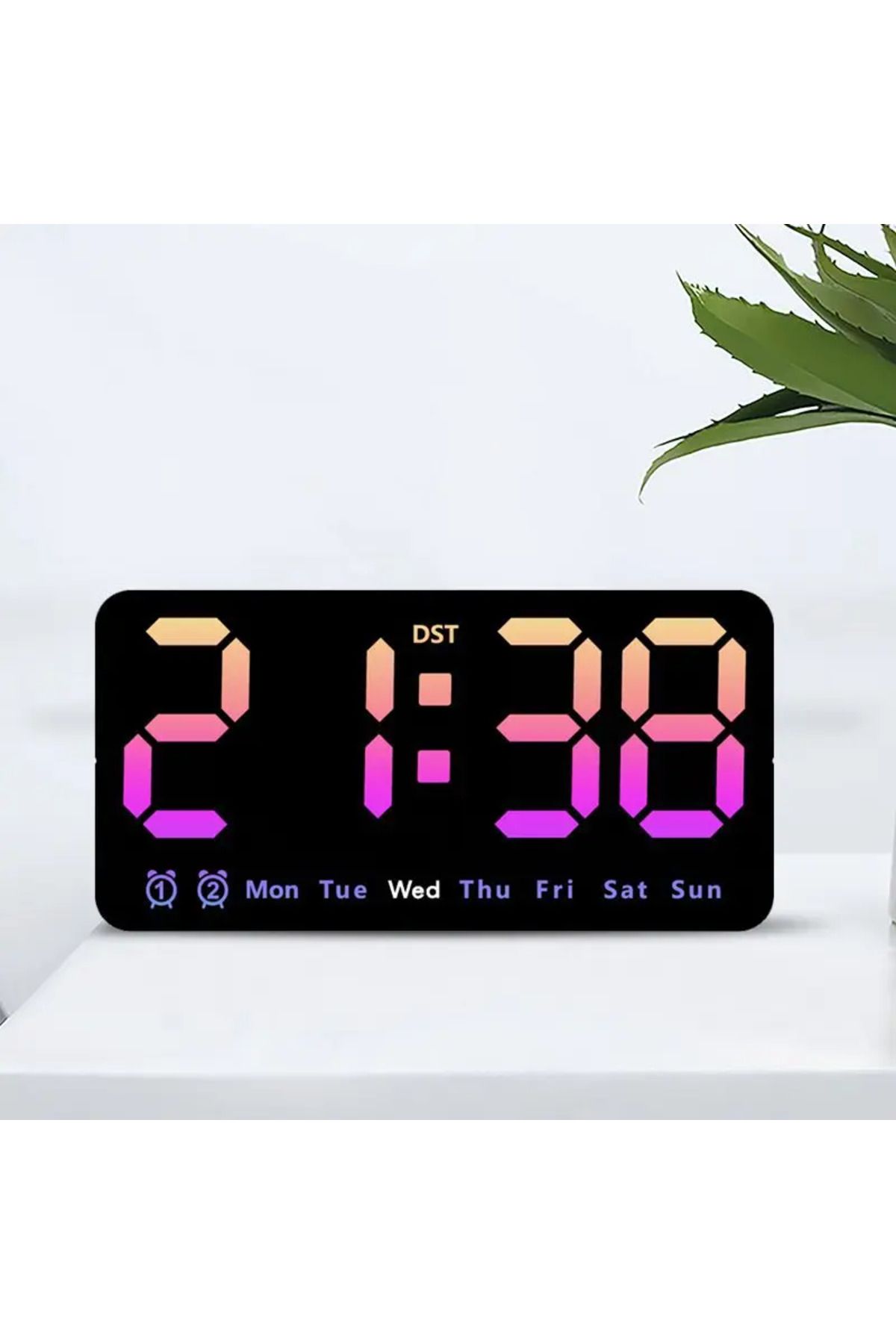 Choice-Digital Wall Clock with Voice Control Temperature Date Week DST Table Clock 12/24H Dual Alarm Wal... 3