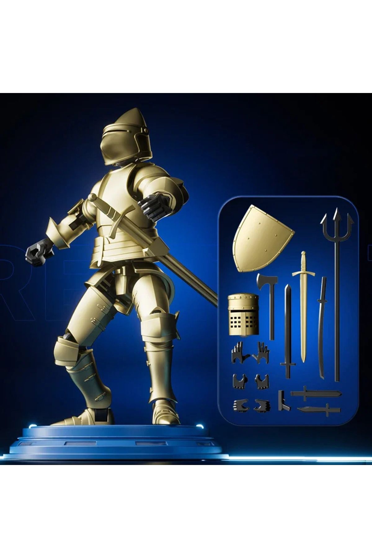 Choice-Knight Action Figures Paladin 13 Jointed Movable Shapeshift Robot 3D Printed Mannequin Character ... 3