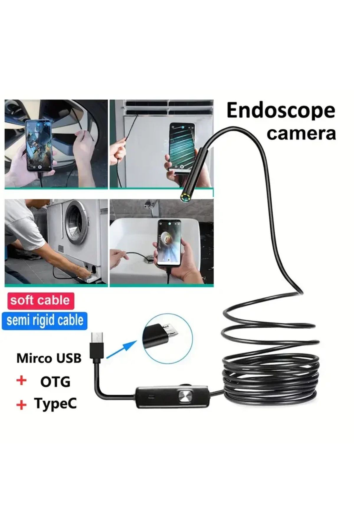 Choice-Mini Endoscope Camera 3 In 1 Endoscopio USB Android For Otg Type C Smartphone PC Snake Camera For... 7