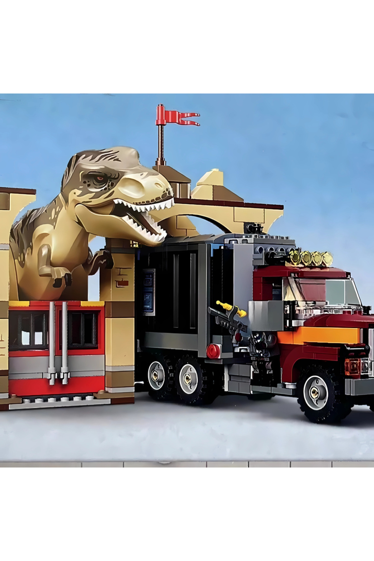 Choice-Dinosaur World Park Atrociraptor Velociraptor T. rex Building Block Compatible MOC Assemble Brick... 5
