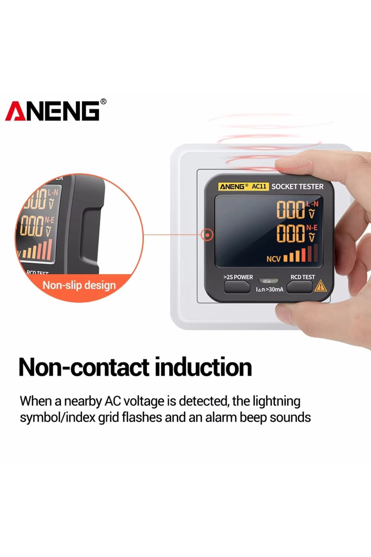 Choice-ANENG AC11 Digital Smart Socket Tester Voltage Test Socket Detector US/UK/EU/AU Plug Ground Zero ... 3