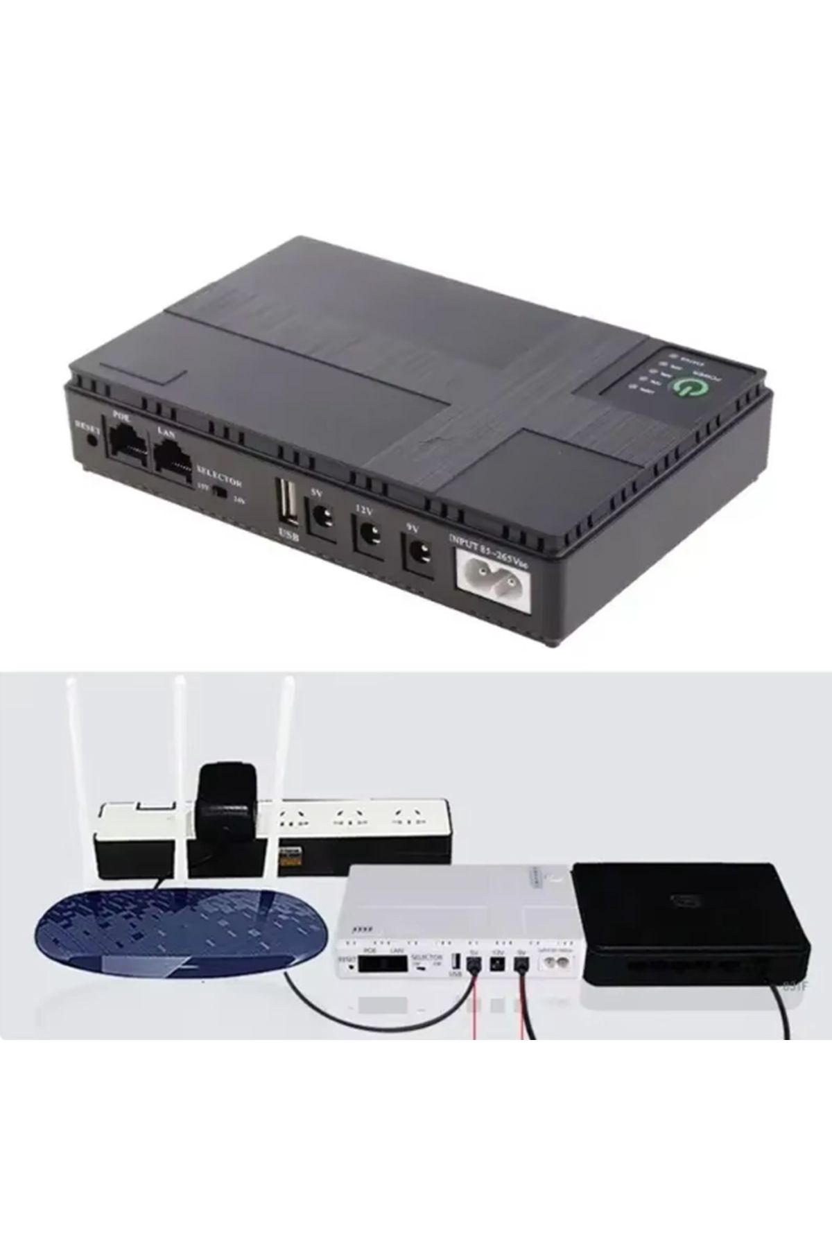 Choice-AC85-265V DC1018P Router 5V9V12V Optical Cat Monitor Backup Uninterruptible 10400Mah DC Power Sup... 3