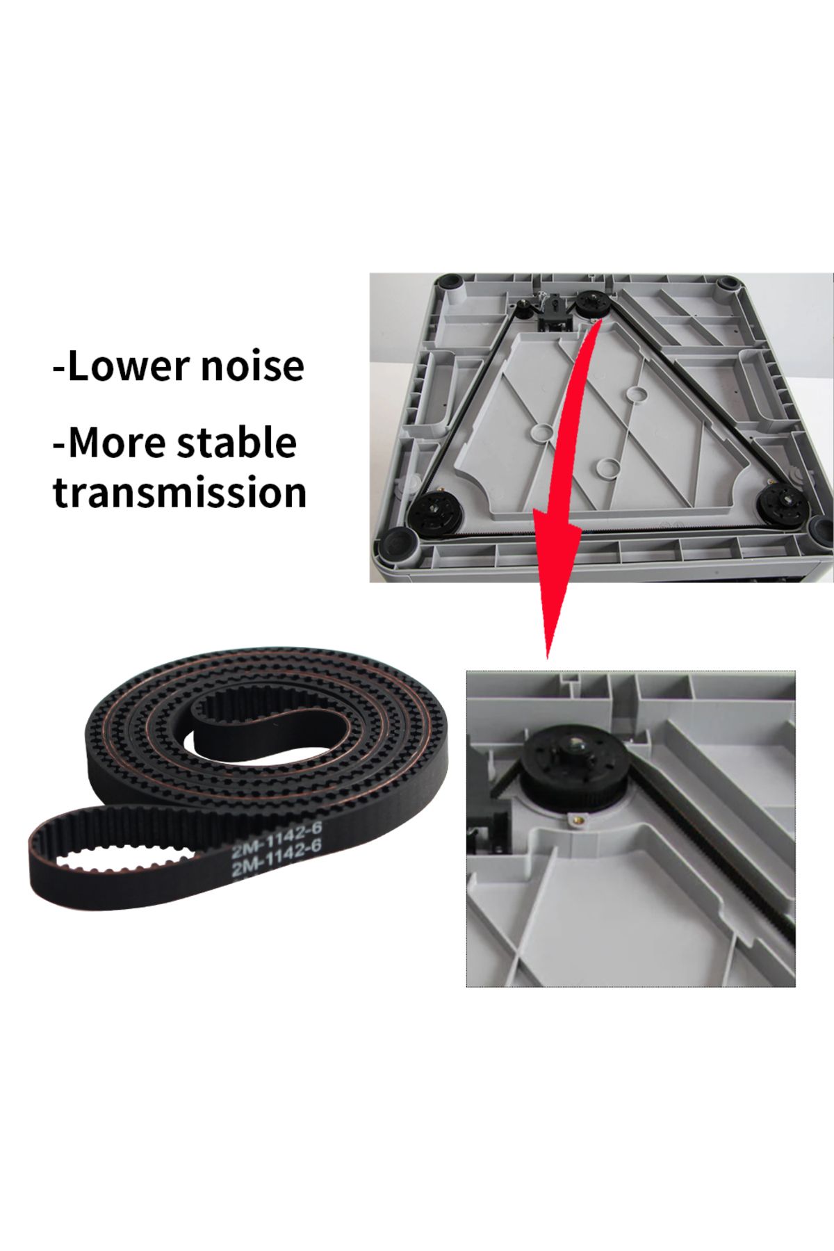 Choice-For Bambu Lab X1 P1 P XYZ Axis Belt Kit High Temperature and Wear Resistance Belt for Bambu 3d Pr... 4
