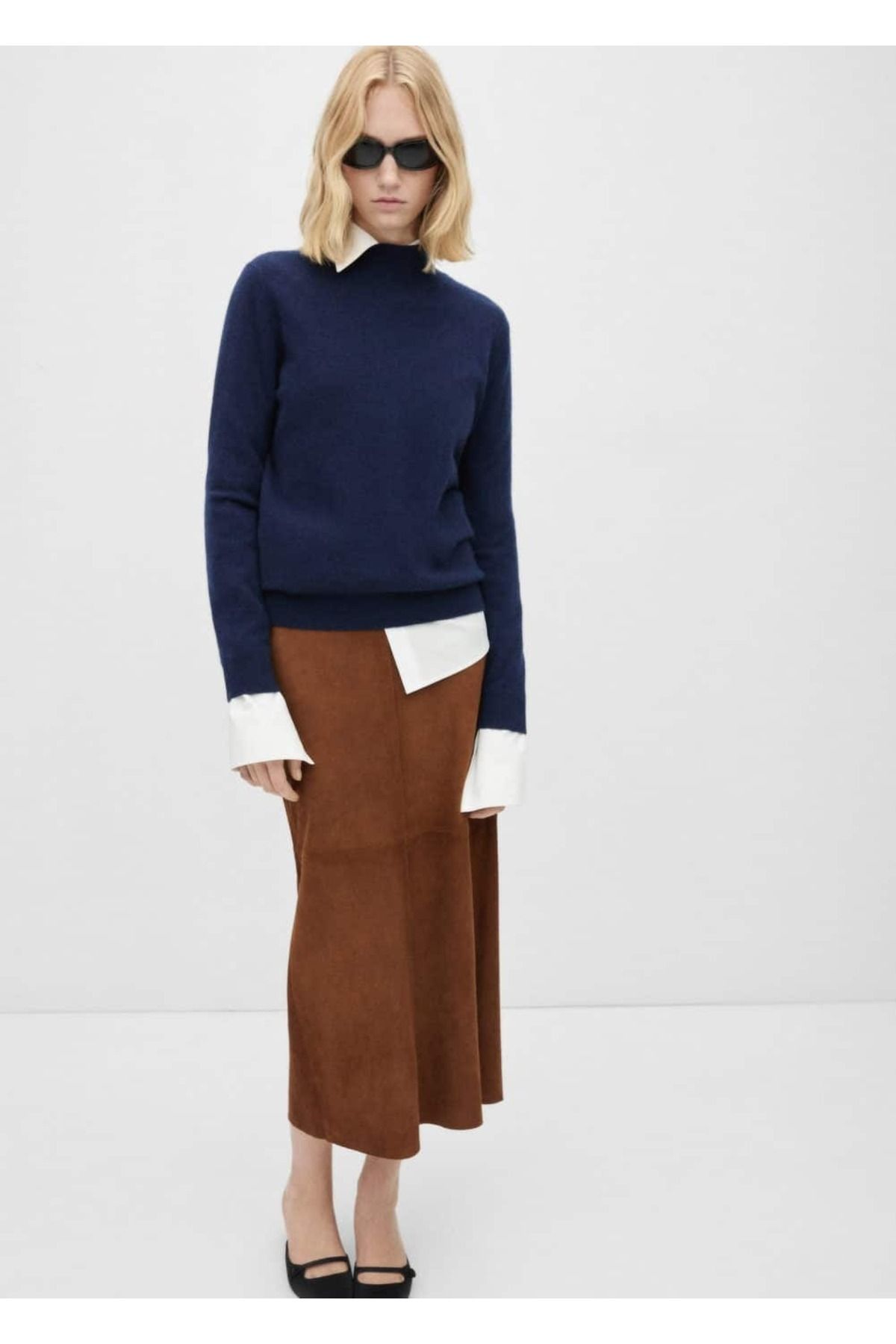 MANGO Woman-100% Cashmere Perkins Collar Sweater 2