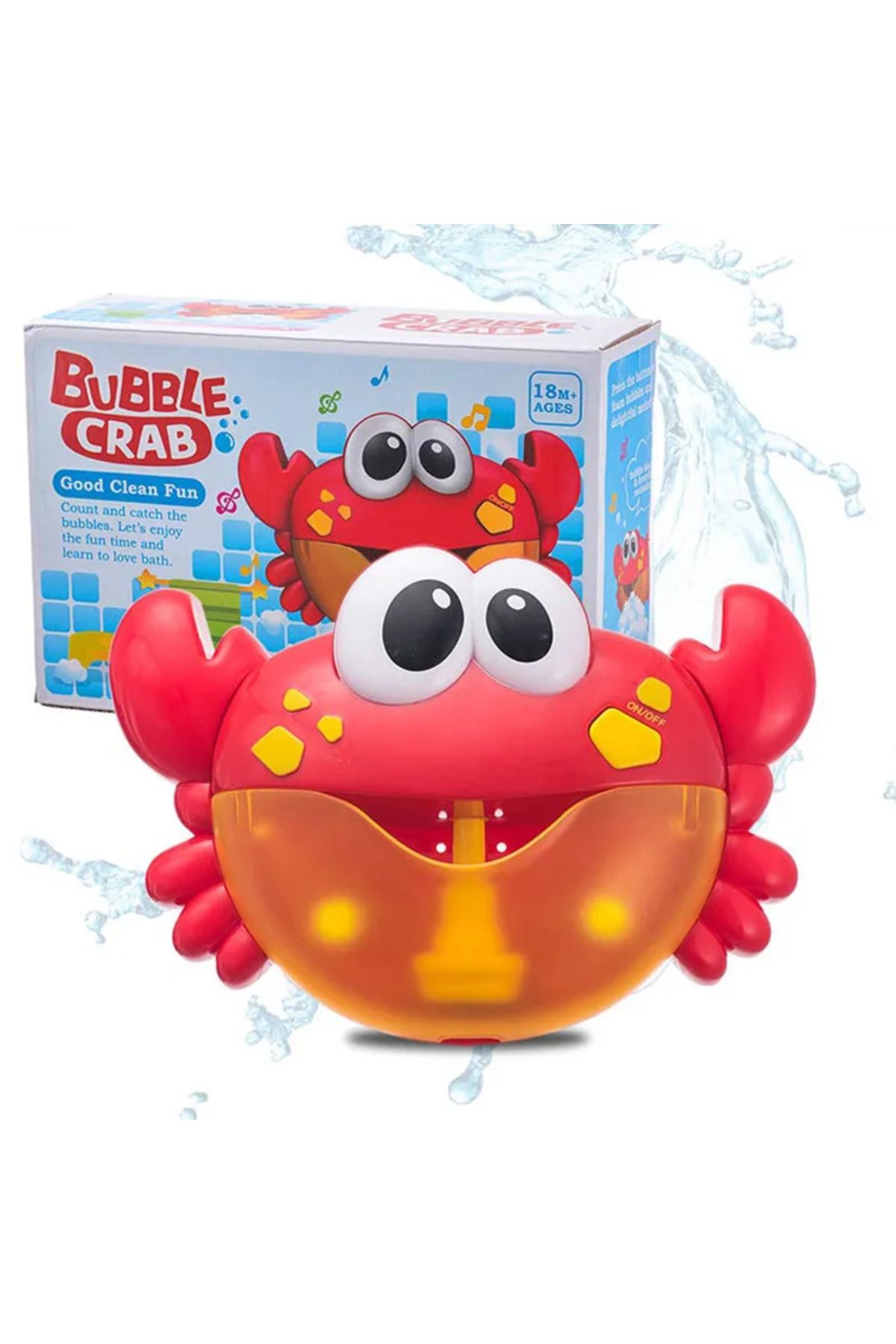 hairun-Funny Crab Bubble Soap Machine Baby Bath Electric With Music Toys Kids Frog Machine Automatic Bub... 1