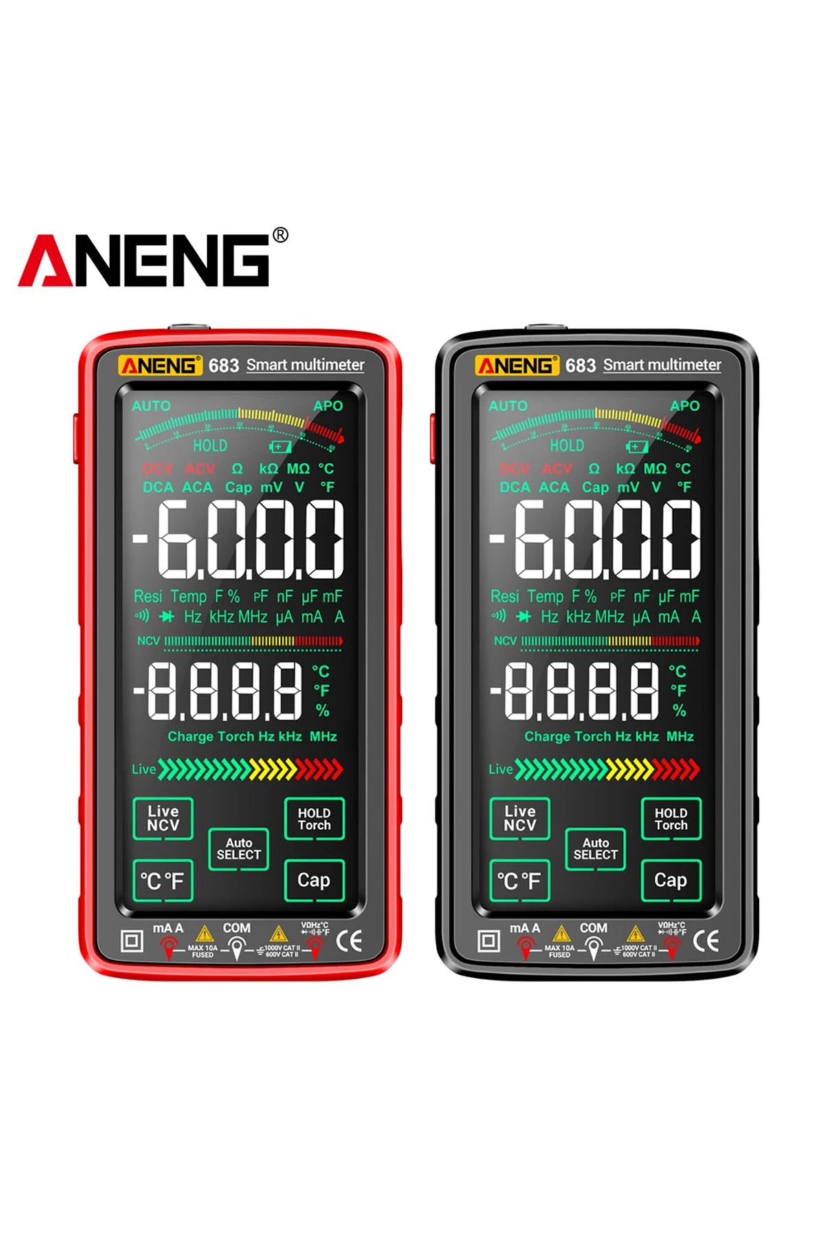 Shunmaii-ANENG 683 Smart Multimeter High-end Touch 6000 Counts Multimetro Test Rechargeable Multitester AC... 7