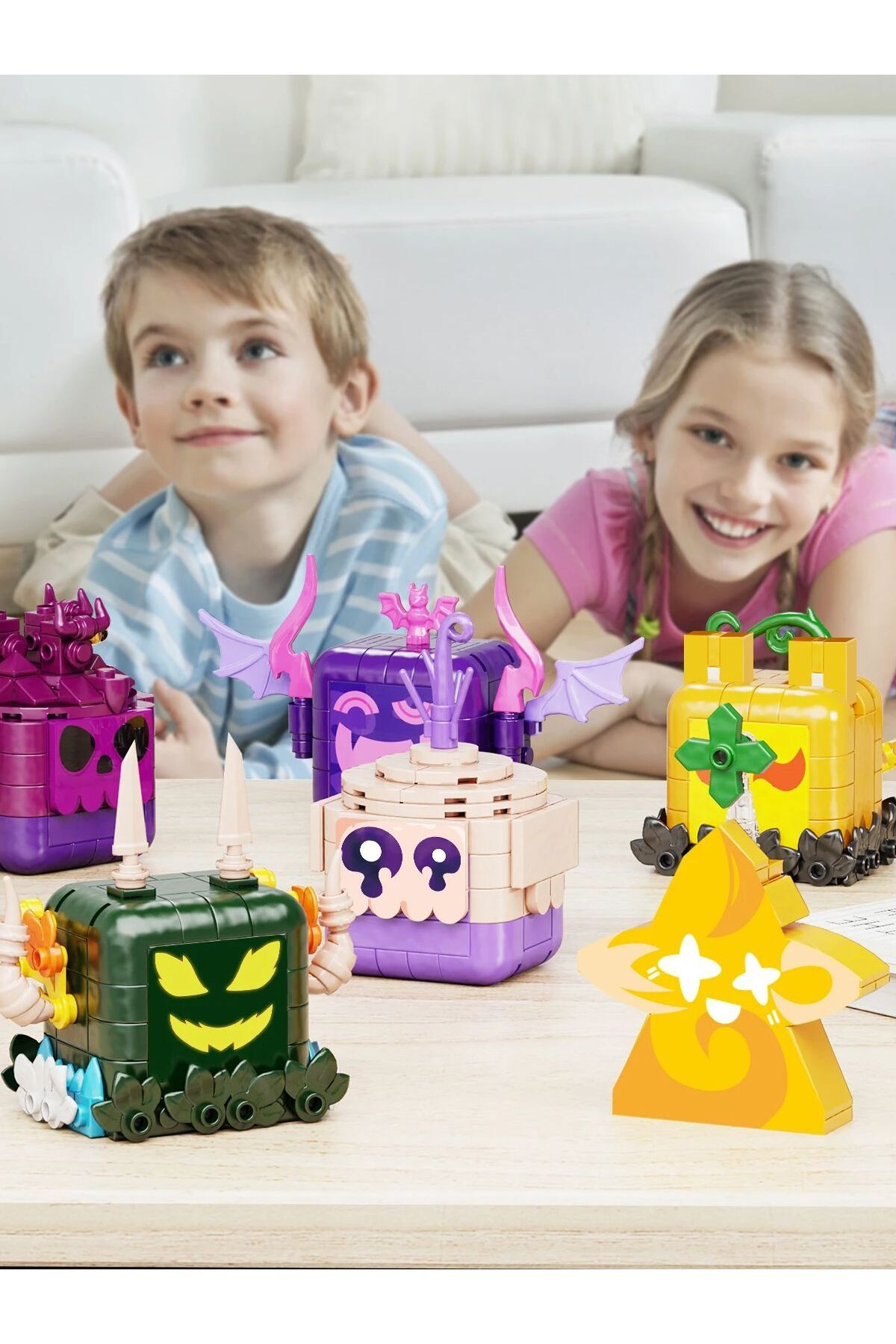 BuildMoc-6 in 1 Blox Fruits Figures Model Bricks Dragon Dough Venom Leopard Light Shadow Building Blocks G... 8