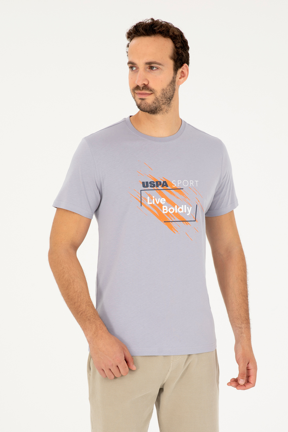 تیشرتمردانهU.S. Polo Assn.خاکستری