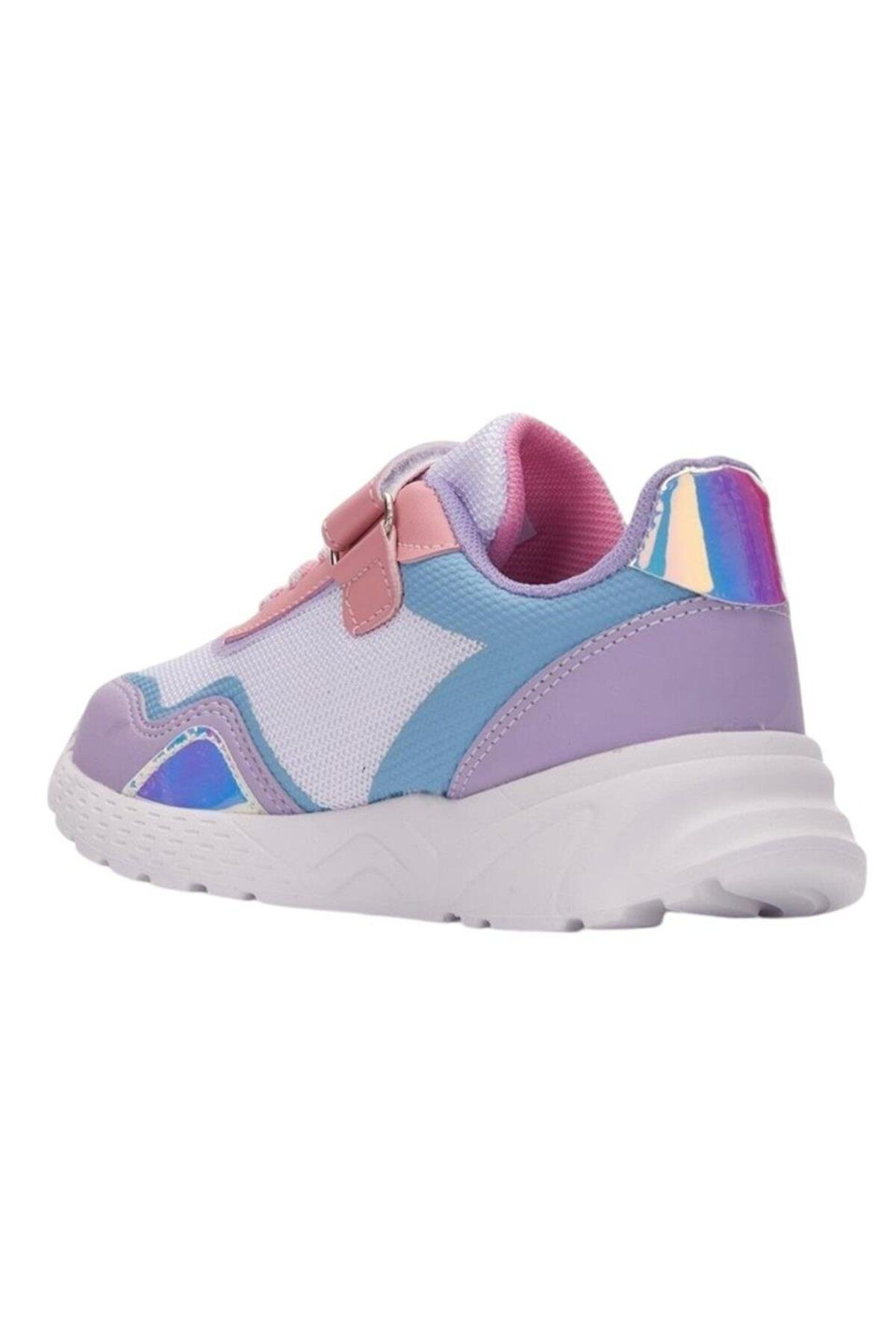 Liger-Adidași pentru copii ALBI și LILA - cu șireturi și velcro 4