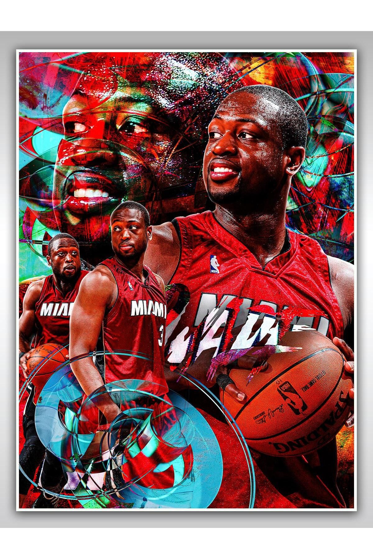 Saturn-Dwyane Wade 45X60Cm Nba Miami Heat Poster - Thick Digital Printed Banner 2