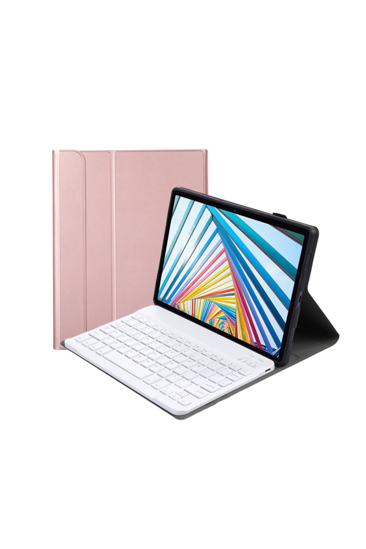 OPUYYM-غطاء ذكي باللون الذهبي الوردي مع لوحة مفاتيح إنجليزية لجهاز Lenovo Tab M10 Hd الجيل الثاني Tb-x306f Tb-x306x Case Wir 1