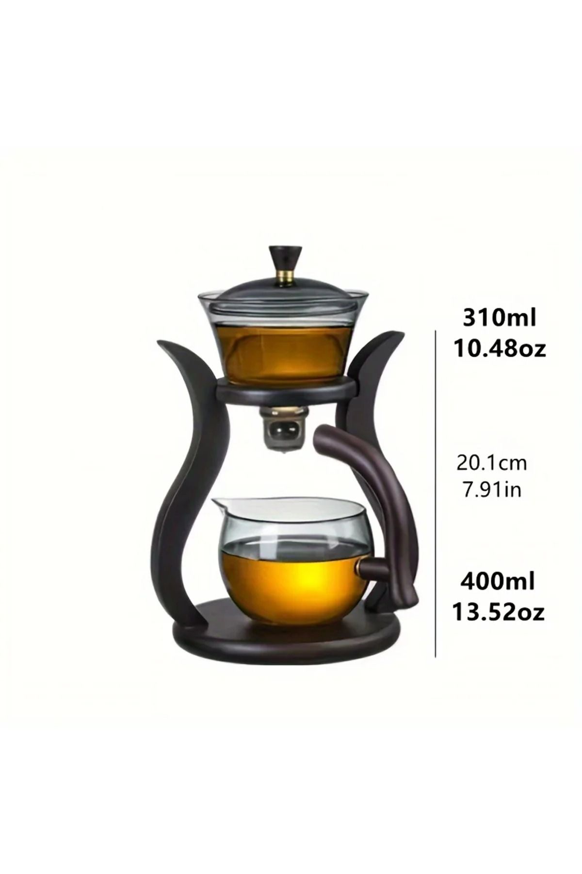Choice-Lazy Kung Fu Glass Tea Set Semi Automatic Drip With Infuser Glass Teapot Set Magnetic Switch Teap... 7