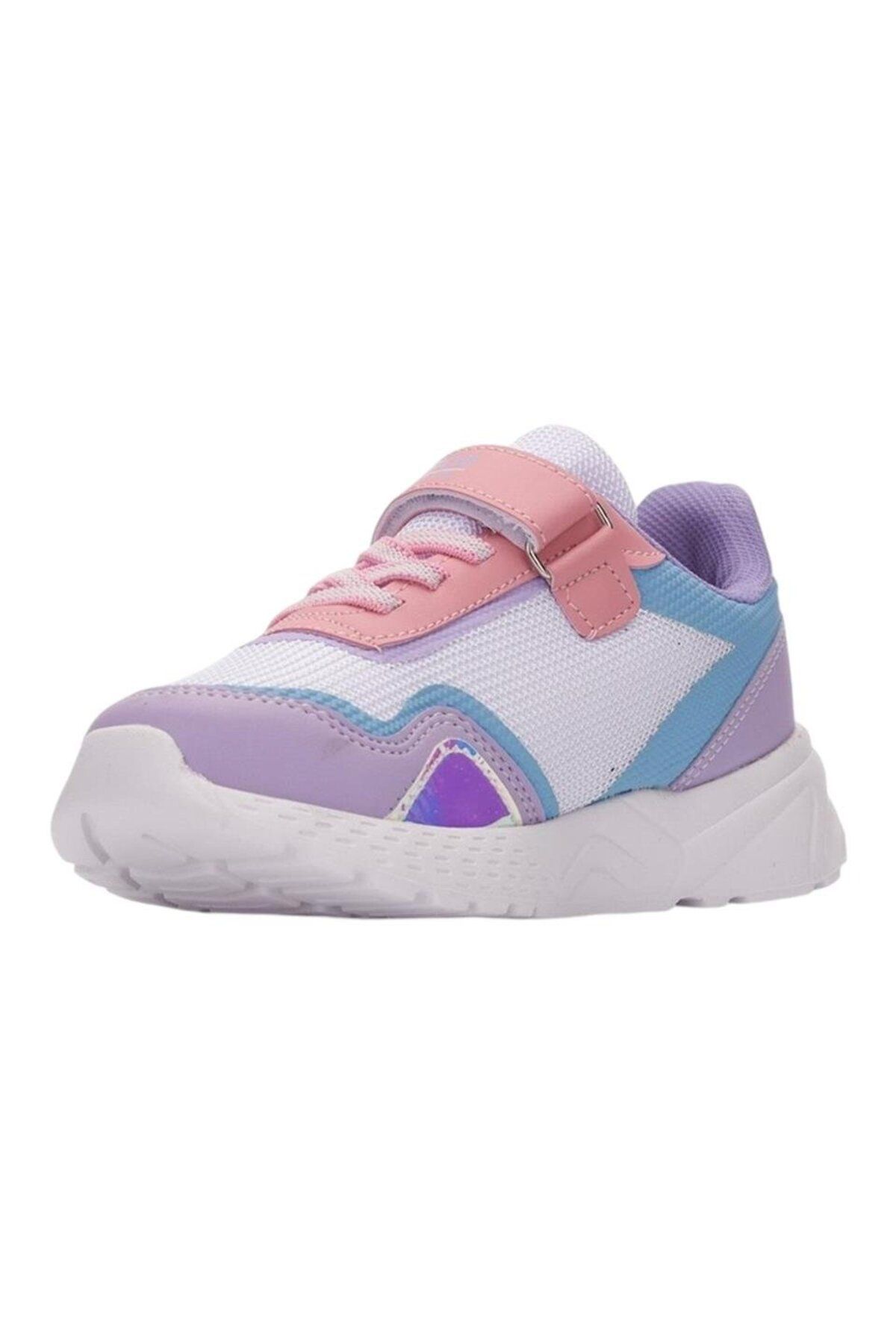 Liger-Adidași pentru copii ALBI și LILA - cu șireturi și velcro 3