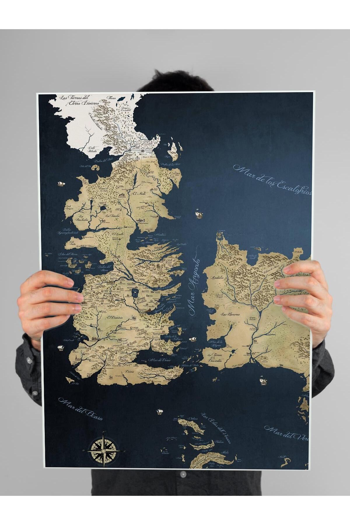 Saturn-Game of Thrones Map Poster 60X90Cm Throne Games Poster - Westeros Map 2