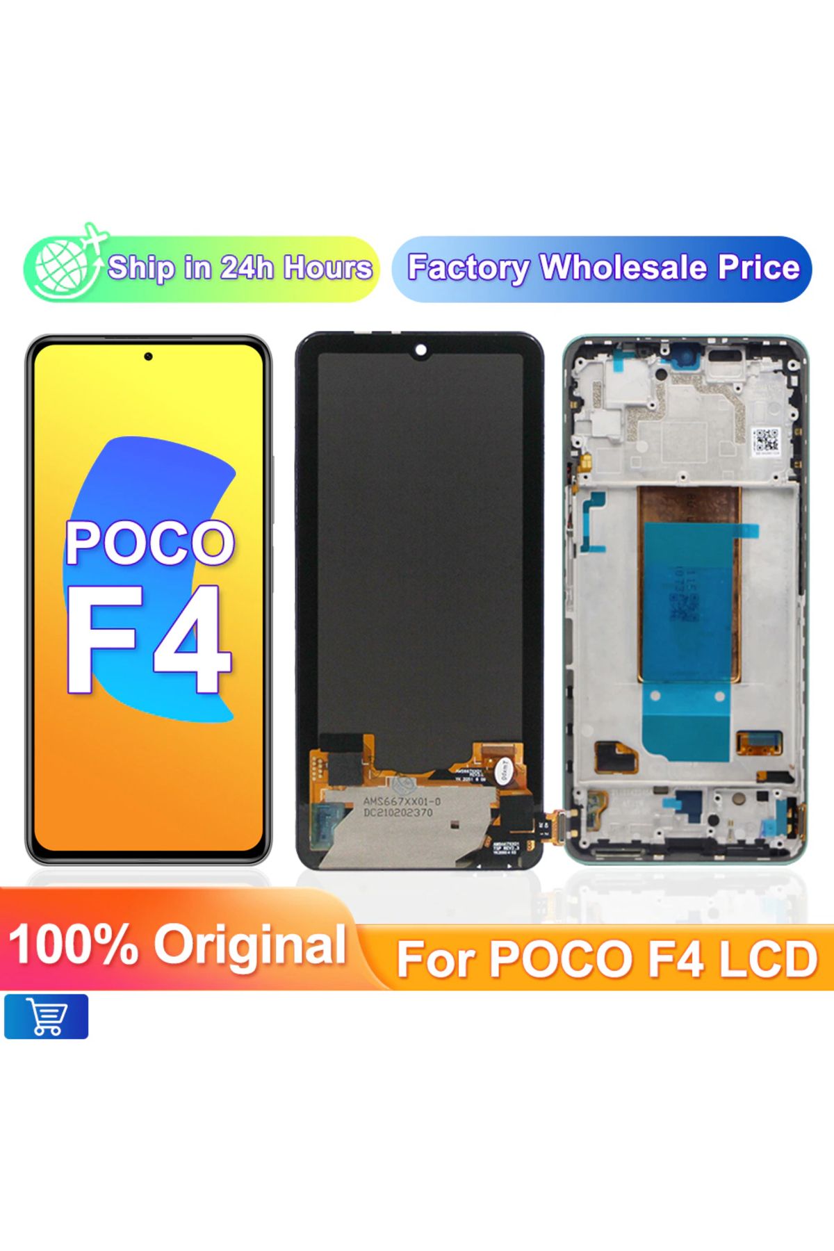 Choice-For Xiaomi POCO F4 LCD Display +Touch Screen Digitizer Replacement with Frame For POCO F4 lcd 220... 8