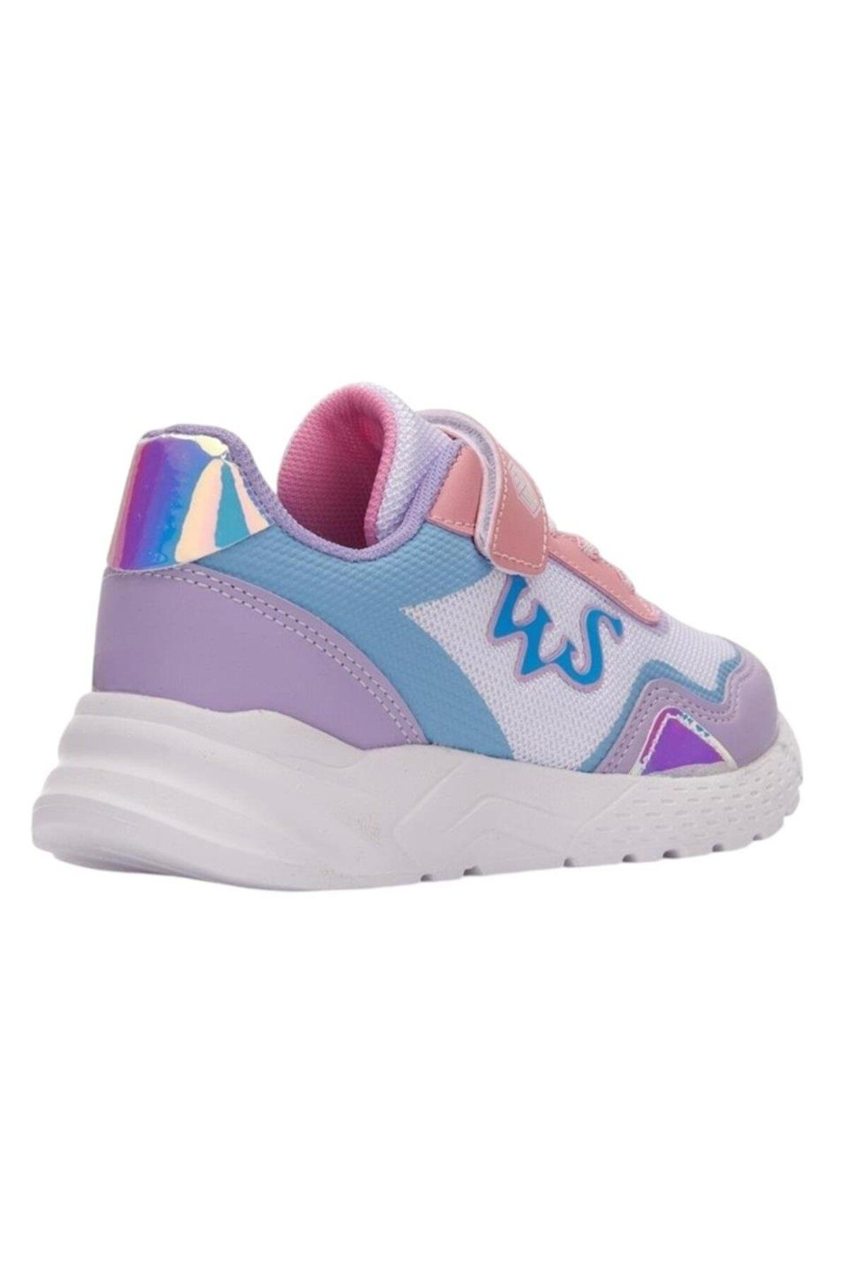 Liger-Adidași pentru copii ALBI și LILA - cu șireturi și velcro 2