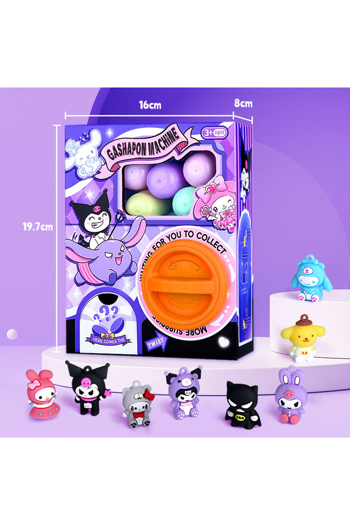 Choice-Sanrio Hello kitty Kuromi Twisting Egg Machine Fun Capsule Lottery Decompression Toy Twisting Egg... 7