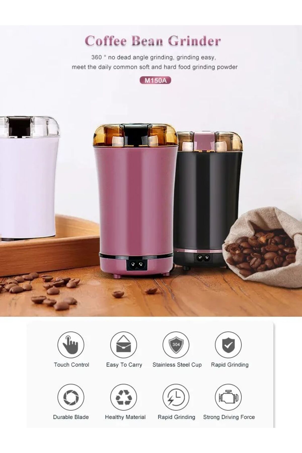 Choice-Small Electric Grinding Machine Grain Grinder Stainless Steel Household Grinder Kitchen Seasoning... 8