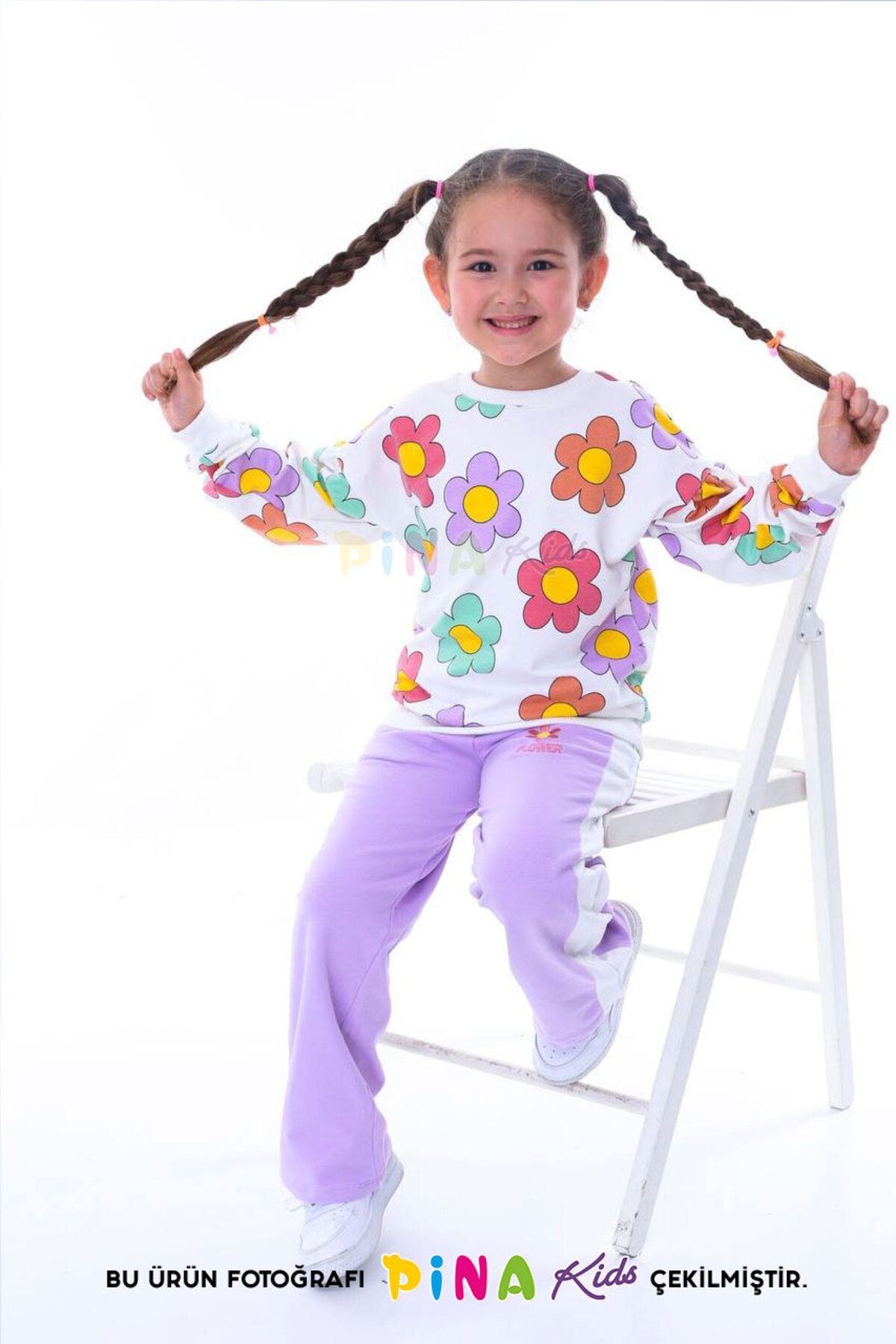 Pina Kids-Set de trening pentru fete cu imprimeu floral - ESF.0083 2