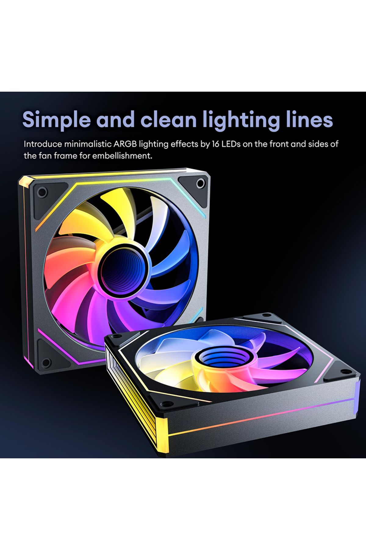 Choice-Prism 7Pro Infinite Reflecting Mirror Module ARGB Fan 12cm Chassis Fan, Suitable for Computer Cha... 6
