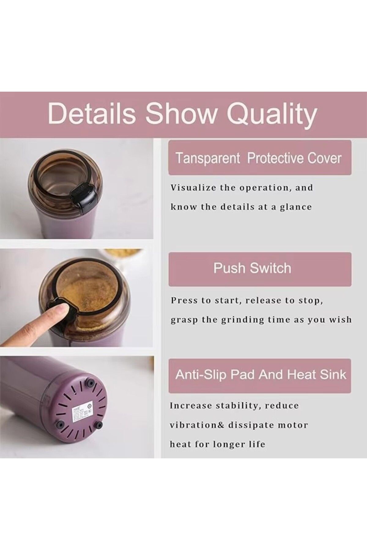 Choice-Small Electric Grinding Machine Grain Grinder Stainless Steel Household Grinder Kitchen Seasoning... 4