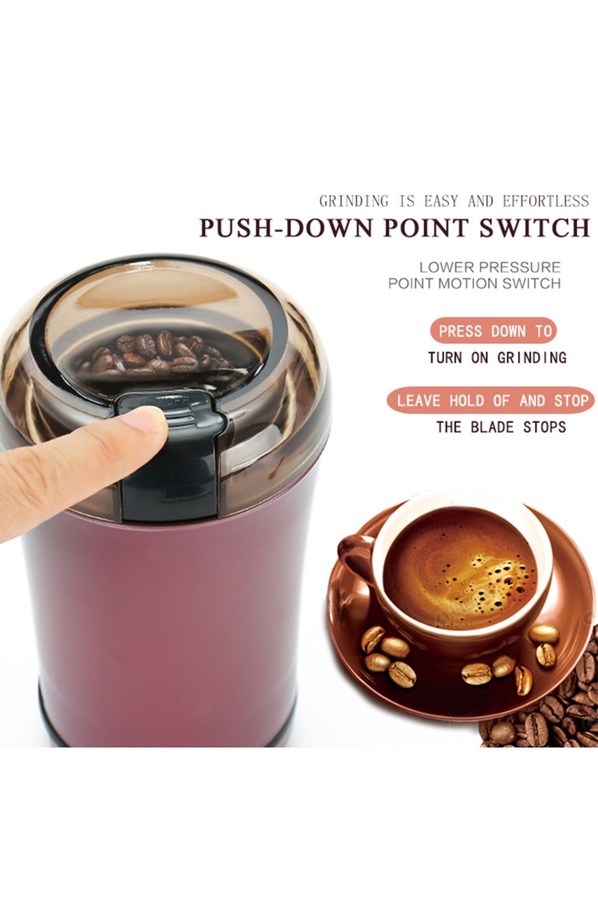 Choice-Small Electric Grinding Machine Grain Grinder Stainless Steel Household Grinder Kitchen Seasoning... 2
