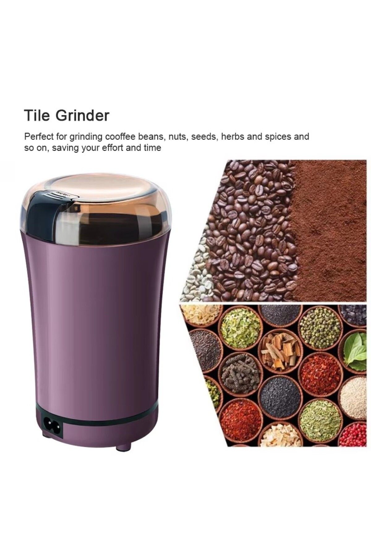 Choice-Small Electric Grinding Machine Grain Grinder Stainless Steel Household Grinder Kitchen Seasoning... 3