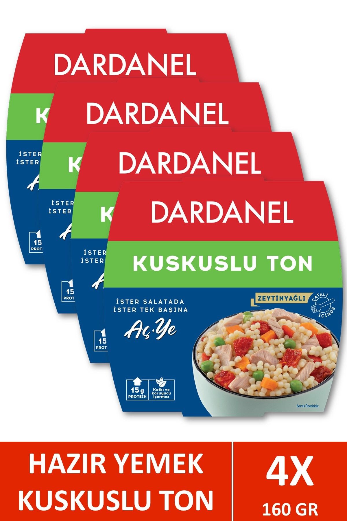 Dardanel Aç Ye Kuskuslu Ton Balığı 160 gr X 4 Adet
