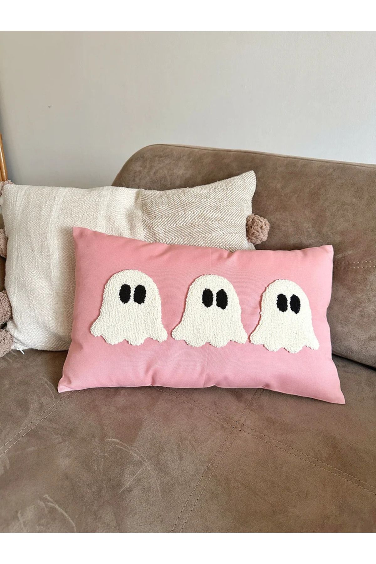 Sima-Ghost Patterned Punch Cushion Pillow 40*40 cm 3